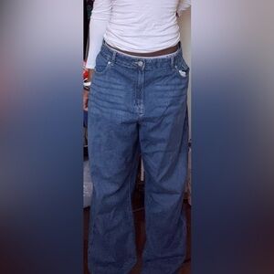 Y2K Baggy Wide Leg Blue Jeans